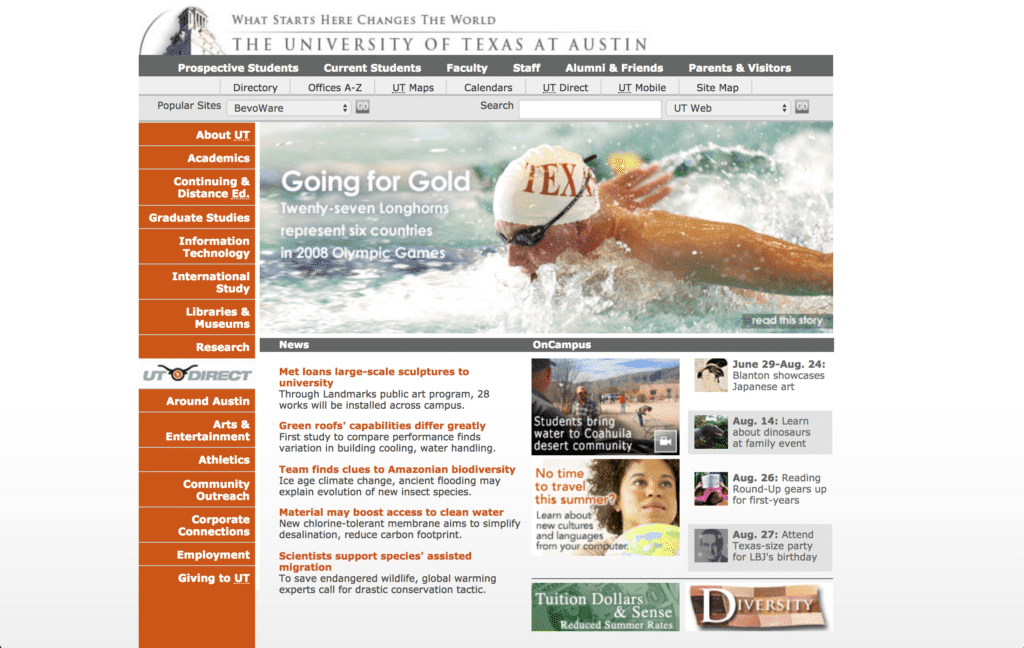 Texas College Website 2008